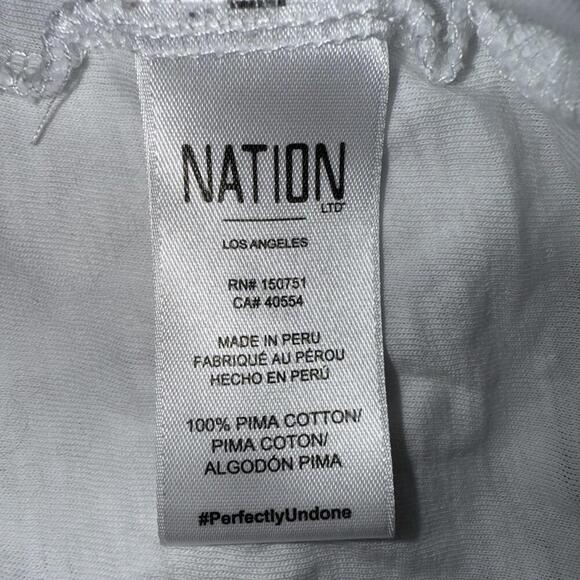 Anthropologie Nation LTD Puff Sleeve Quiet Luxury Minimalist Cotton Blouse Small - Picture 5 of 14